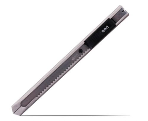 得力(deli)金属小号美工刀 自动锁裁纸刀小刀 办公用品 2058