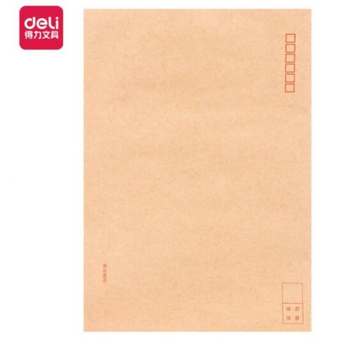 得力(deli)40张9号A4牛皮纸大信封 邮局标准信封229*324mm  25201