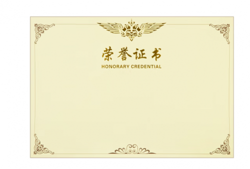 得力3231荣誉证书内芯(黄)-8K(50张/包)