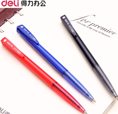 得力 (deli ) 6506 圆珠笔 0.7mm 子弹头 (红）