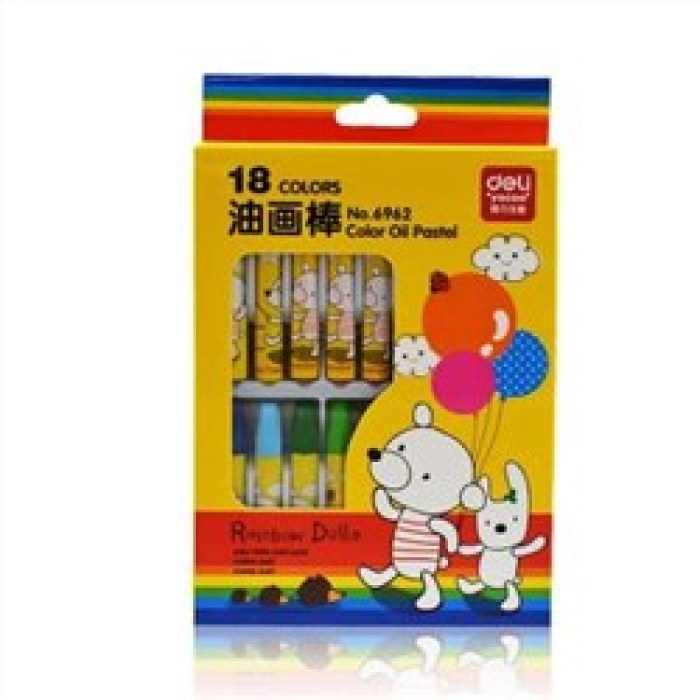 得力(deli) 6962 油画棒-18色 18支/盒