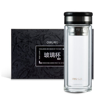 得力(deli)透明玻璃杯 320ml 8988