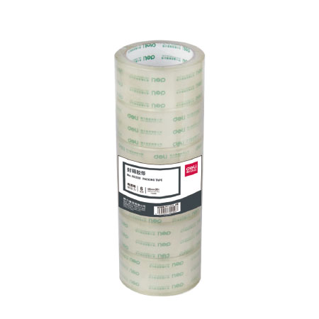 得力30173封箱胶带45mm*60y*50um(6卷/筒)